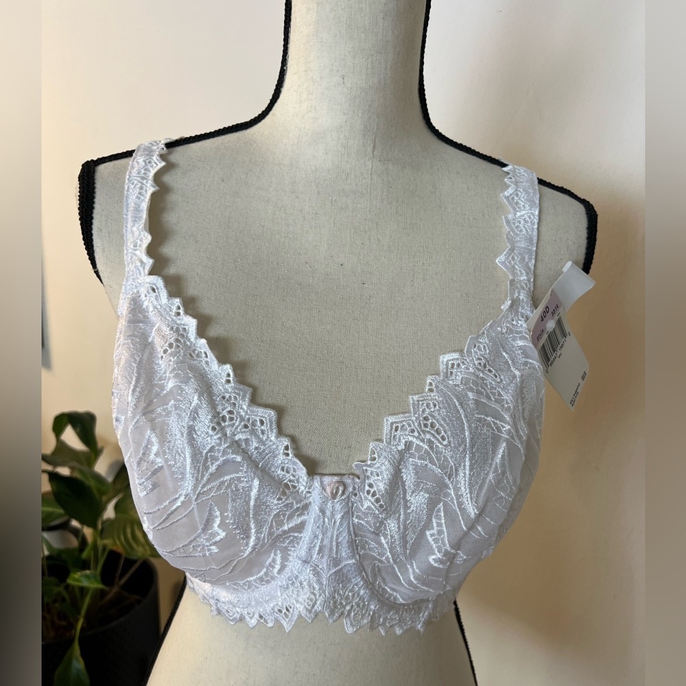 Bali White Lace Detail Bra